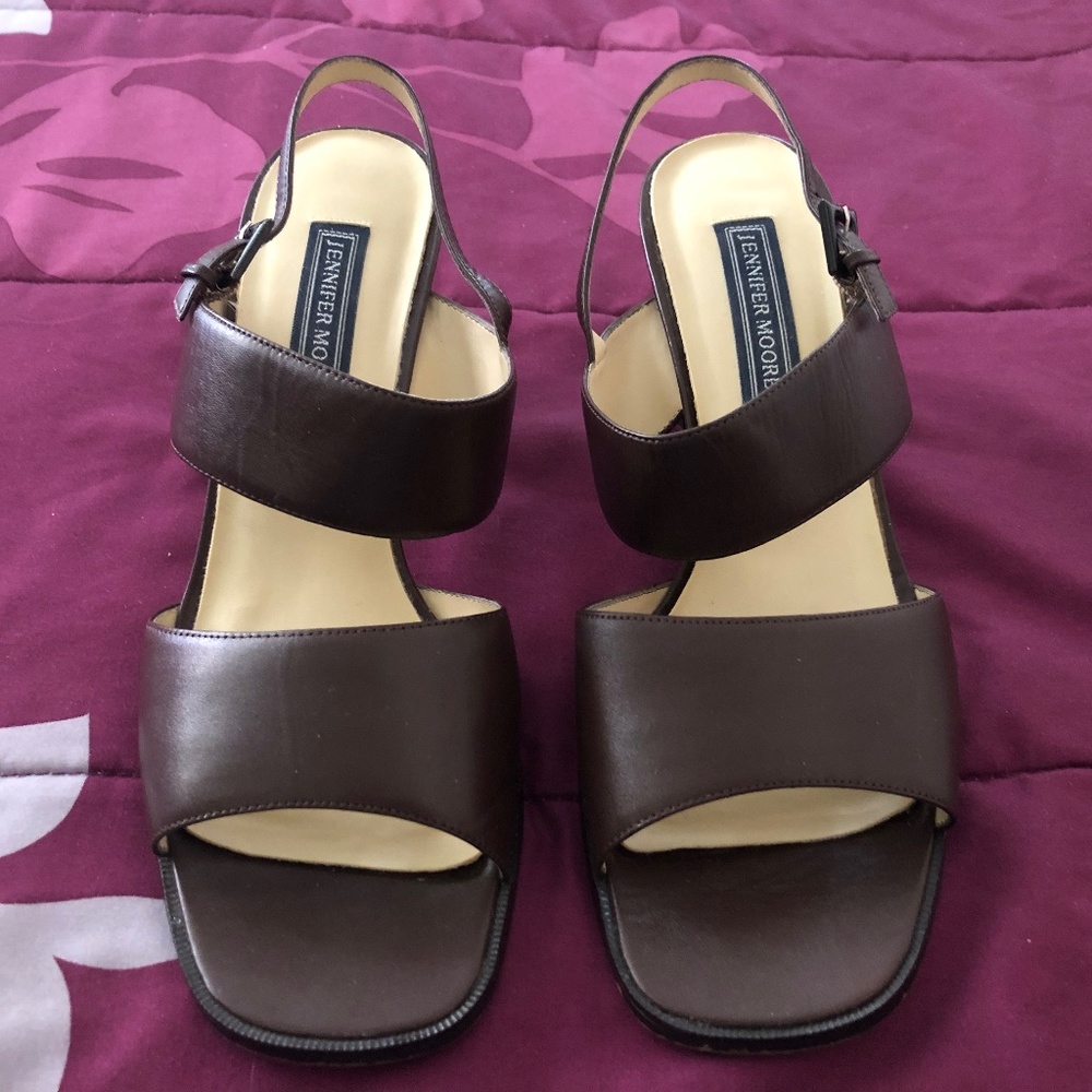 Brown leather sandals